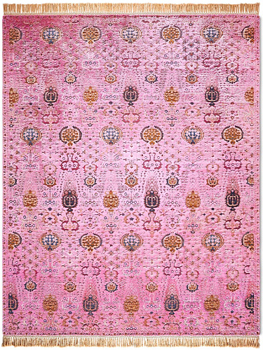 Tappeto Lusso Isfahan Rosa Chiaro