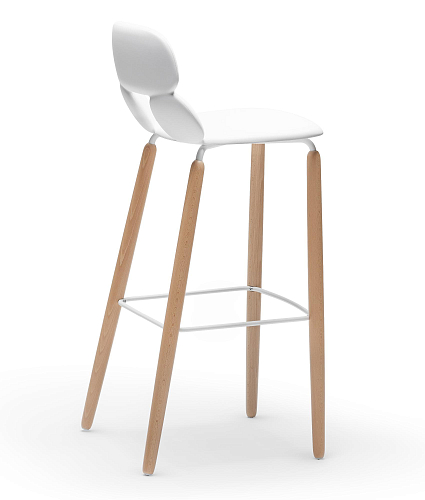 Sgabello da Bar Nube W SG-80 Bianco