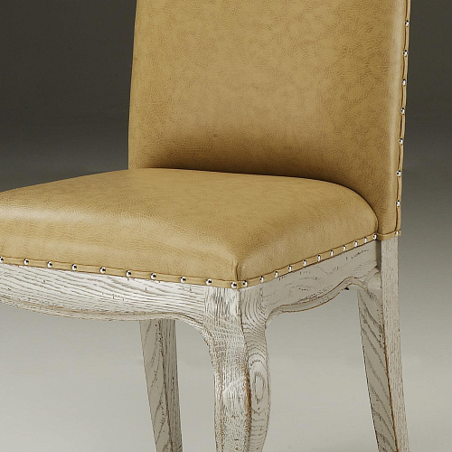 Sedia Imbottita in Pelle Beige