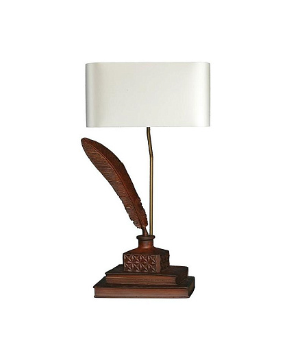 Lampada da tavolo Tom con finitura in pelle