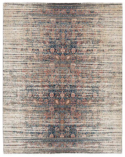 Tappeto Tabriz Stomped Navy Oro Seta