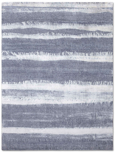 Tappeto Annodato Blu/Grigio