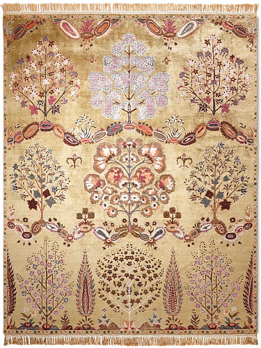 Tappeto Lusso Mughal Giallo