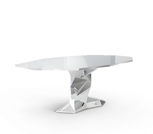Tavolo da Pranzo Luxe Argento Bonsai