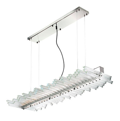 Lampadario Sail in Vetro Triedro e Nichel