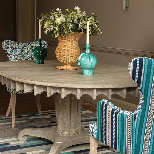 Tavolo da pranzo ovale Longwood Greyed Oak