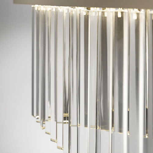 Lampadario a Rombo Piccolo in Vetro Trasparente