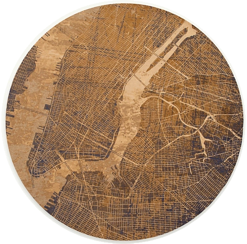 Tappeto Rotondo Gatsby Oro 9315