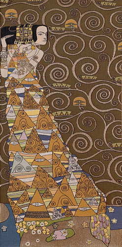 Arazzo La Dama di Klimt Marrone (Sinistra)