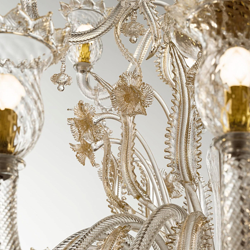 Applique Murano a 3 Luci in Oro