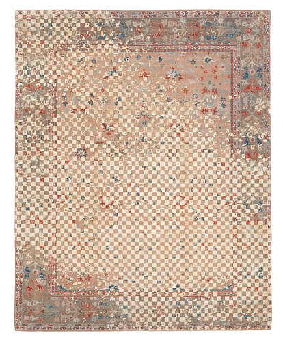 Tappeto Sulthanabad Madison Checker Raved Pesca Blu