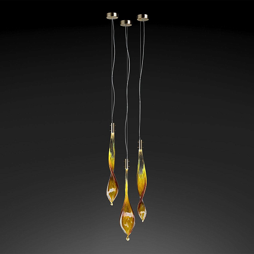 Pendente Murano con Foglie a 3 Luci