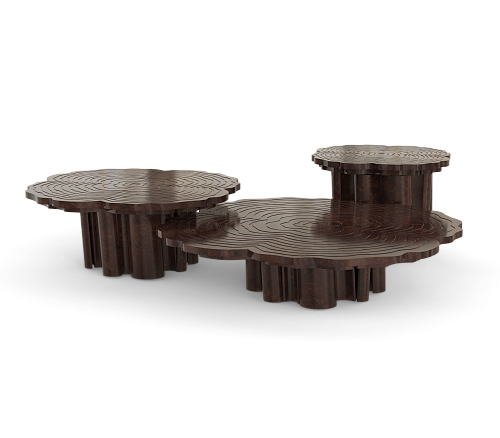 Set Tavolini da Caffè Fortuna Noce (3 Pezzi)