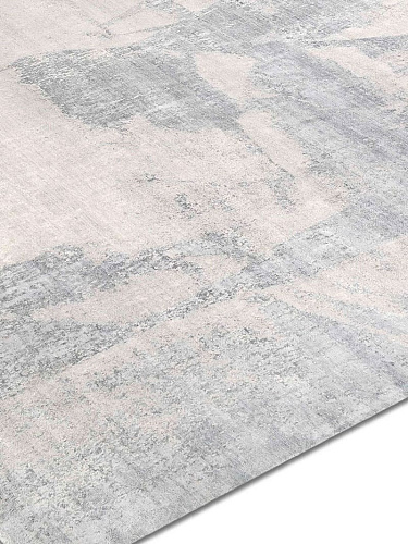 Tappeto Annodato Grigio/Beige