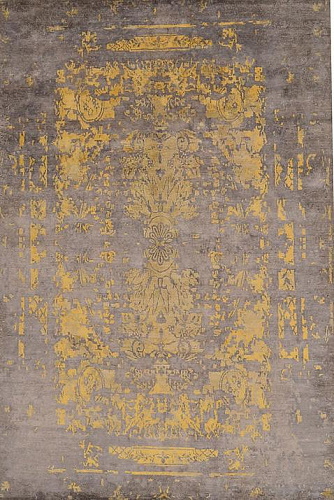 Tappeto Seta Bambù Giallo