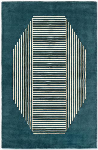 Tappeto Octagon Lines Teal