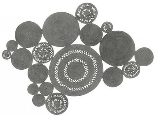 Tappeto Patchwork Argento