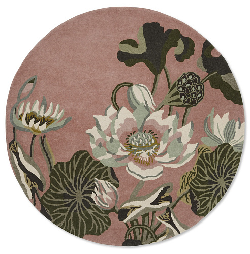 Tappeto Rotondo Waterlily Dusty Rose