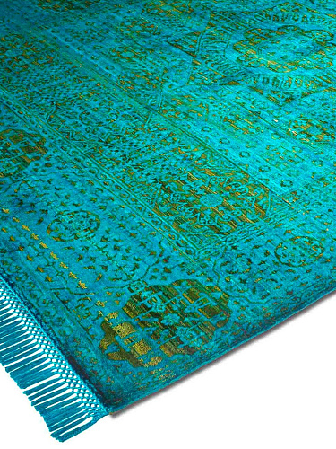 Tappeto Lusso Blu/Verde Elettrico