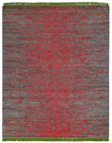 Tappeto Milano Radi Stomped Rosso Verde