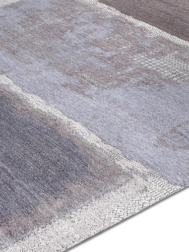 Tappeto Tessuto Grigio/Blu Chiaro
