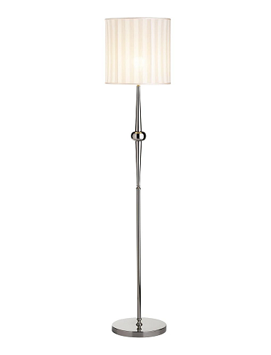 Lampada da Terra Elegante con Paralume a Righe in Stile Inglese