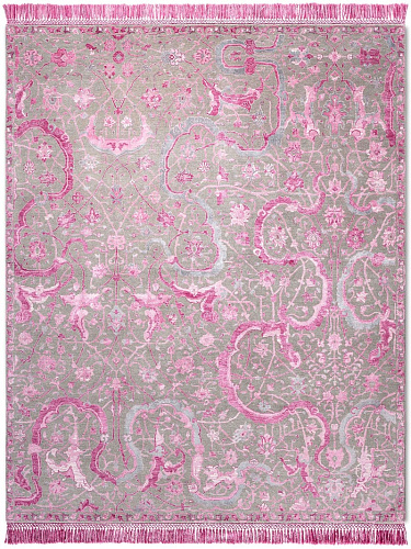 Tappeto Lusso Tabriz Rosa