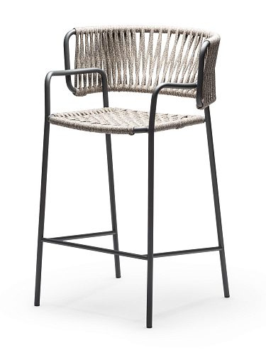 Sgabello da Bar da Esterno Klot SG Antracite / Beige