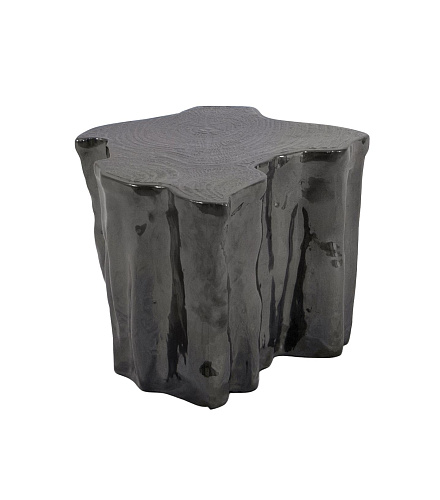 Tavolino Laterale in Ceramica Nera Horizon