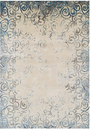Tappeto Antico Beige/Blu