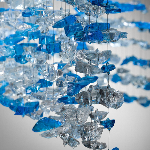 Lampadario in Vetro di Murano Blu