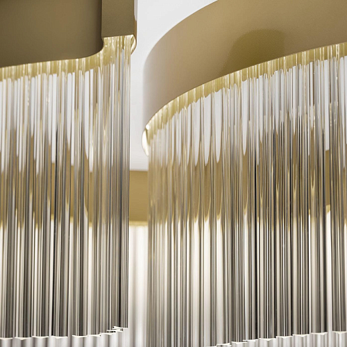 Lampadario Scultura Contemporaneo Mezza Luna