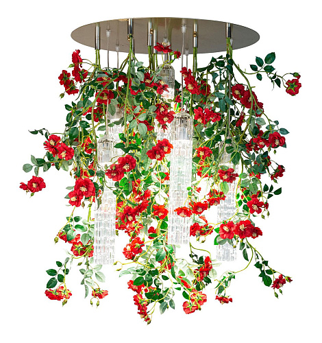 Lampadario Grande Wil Red Roses