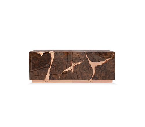 Credenza in Oro Rosa Fissure