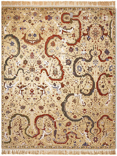 Tappeto Lusso Tabriz Giallo