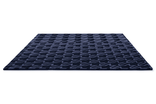 Tappeto Houndstooth Blu Scuro