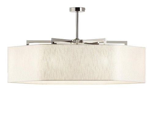 Lampadario Esagonale in Nichel Lucido