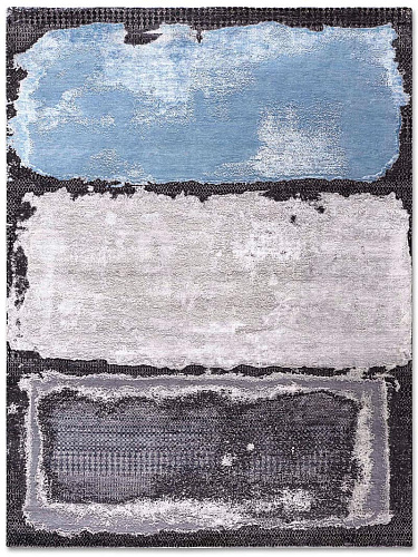 Tappeto Tessuto Azzurro/Argento