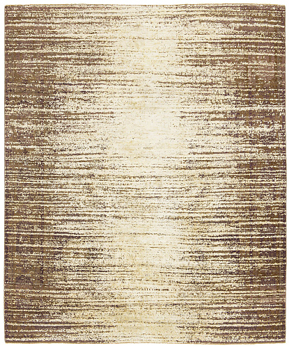 Tappeto Mamluk Temple Stomped Reverse Grigio Grigio Argento Seta