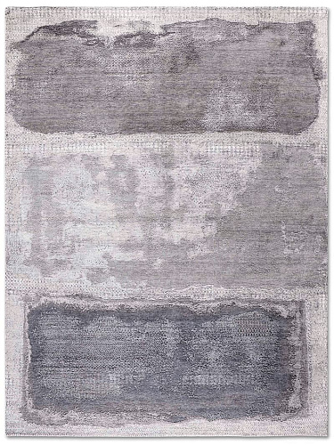 Tappeto Tessuto Grigio/Bianco/Argento