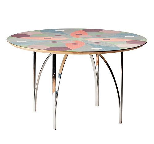 Tavolo da Pranzo Impiallacciato Multicolore