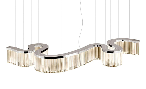 Lampadario Snake Argento