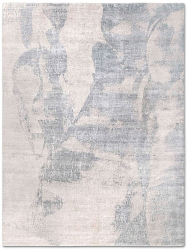 Tappeto Annodato Grigio/Beige
