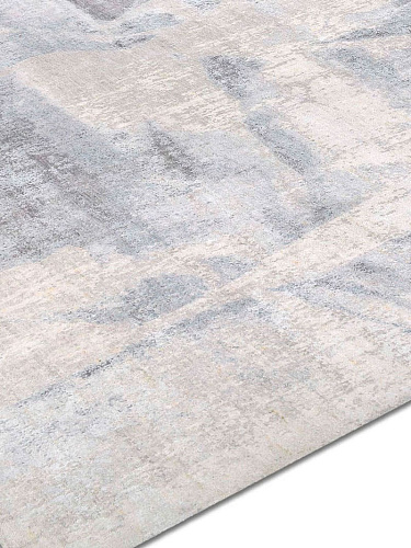 Tappeto Annodato Grigio/Ivory