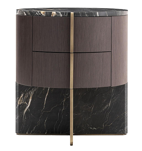 Comodino Adam in Marmo e Legno