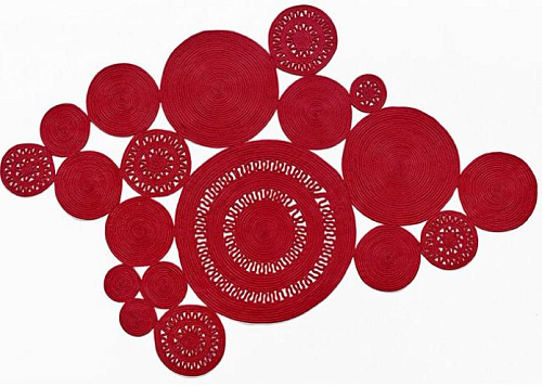 Tappeto Patchwork Rosso