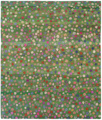 Tappeto Little Flowers Verde