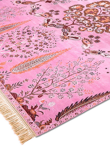 Tappeto Lusso Mughal Rosa