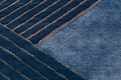 Tappeto Geometrico Blu