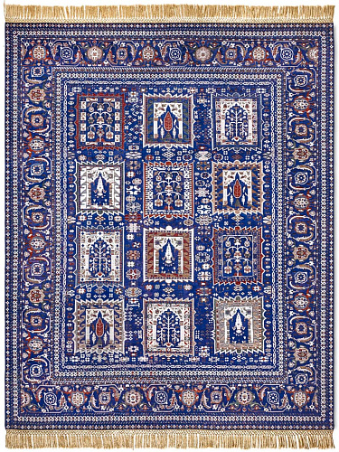 Tappeto Lusso Mughal Blu